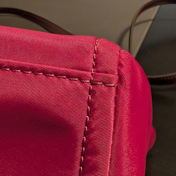 Kate Spade Dawn M Satchel Nylon Bag Rhubarg Tart - Picture 15 of 15